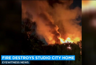 好莱坞女星山间豪宅 市值700万遭大火焚毁
