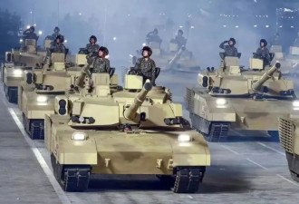 朝鲜最新型主战坦克亮相演训场,各种元素大叠加