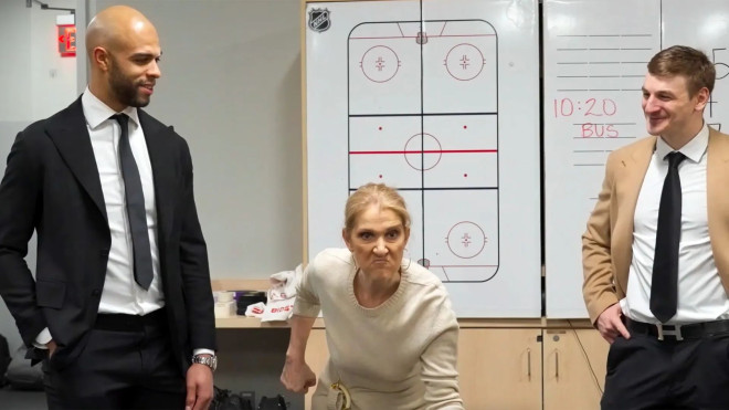 The Edmonton Oilers got lucky with a visit from the one and only Céline Dion.