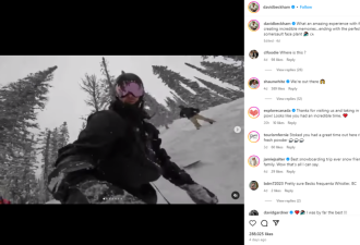 男神贝克汉姆闪现加拿大：山上滑雪炫技！风采不减当年！