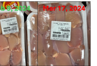 物价过山车！加拿大网友发现：同一盒鸡肉，几周内涨了这么多！