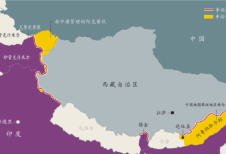 中印两国争藏南领土 美国力挺印度