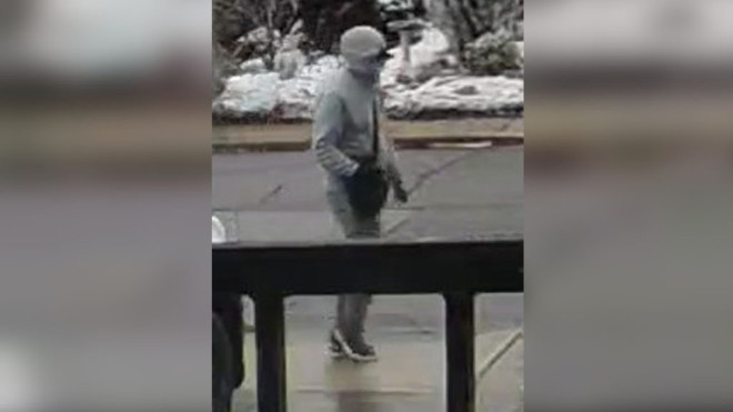 Image of a suspect wanted in connection with a pepper spray robbery in East York.
