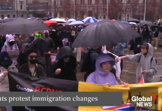 加拿大大批华人、留学生移民梦碎！冒雨上街抗议："不公平"