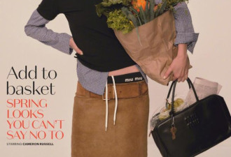 超模卡梅伦·罗素时髦演绎大牌经典包袋