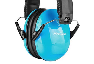 ProCase 儿童护耳，NRR 21dB 安全耳罩降噪耳机，蓝色