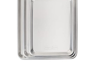 Nordic Ware 北欧风方形纯铝烤盘3件 导热均匀