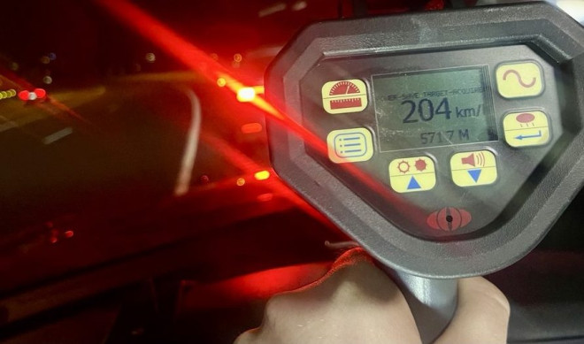 An Ontario Provincial Police officer clocked a driver travelling at 204 km/h on Highway 400