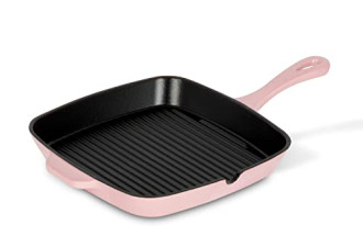 Cuisinart 9.25寸 樱粉铸铁方锅/烤盘
