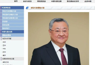 傅聪已任中国常驻联合国代表、特命全权大使