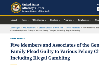 在鞋店帮著名黑手党家族经营赌博 纽约男子认罪