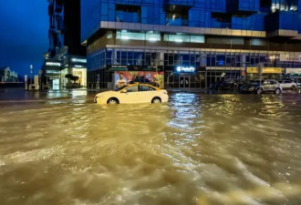 阿联酋遭遇最大降雨 机场大乱 学校停课一周