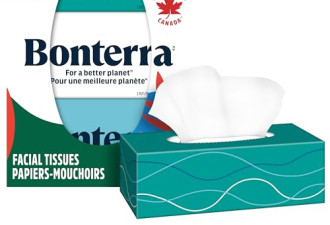 Bonterra 3层面巾纸, 3 盒装 柔软亲肤 温和不刺激