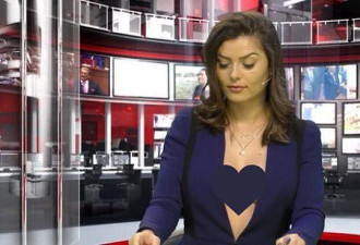 半裸！阿尔巴尼亚电视台女主播惹争议