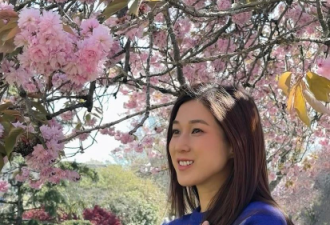 惊艳！加拿大40岁华裔女星晒赏樱美照: 陶醉微笑少女感爆棚！