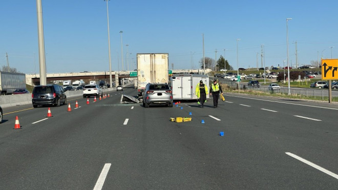 A crash on Highway 401 in Whitby has sent one driver to hospital.