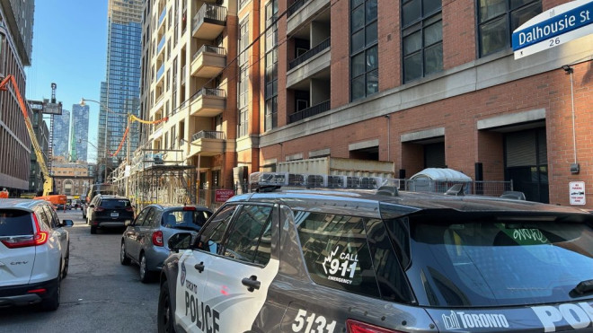 Toronto police investigating a man's death on Dalhousie Street near Church and Shuter streets on April 25, 2024