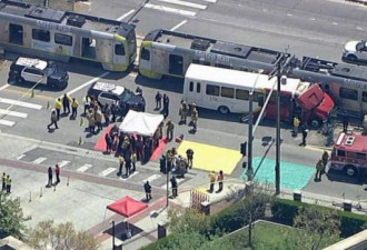 洛杉矶地铁与南加大校车相撞 造成55人受伤