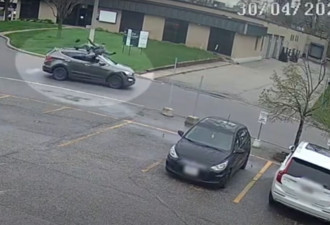 约克区警察被逃跑的汽车撞飞视频曝光