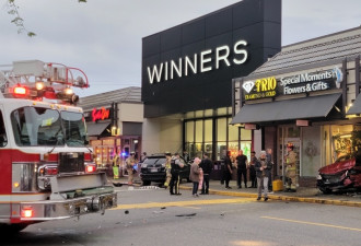 【视频】疑醉驾女司机肇事！加拿大购物中心花店惨被撞烂