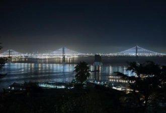 旧金山海湾大桥新版灯光秀 明年3月重现璀璨
