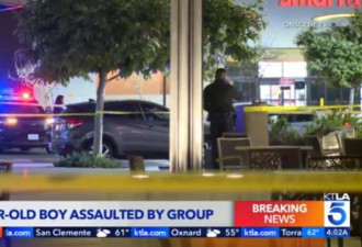 LA购物中心停车场爆冲突 15岁男孩被袭击重伤