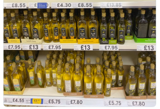 加拿大橄榄油价格飙升好似“液体黄金”！超市上锁防偷！