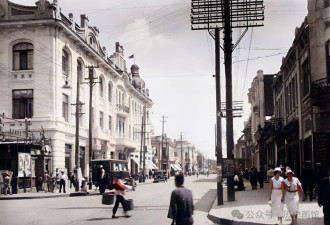 80年前的哈尔滨如此繁华满大街都是老外