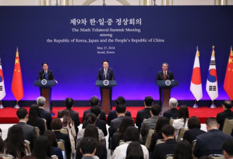 韩中日领导人称朝鲜半岛稳定是“共同利益”