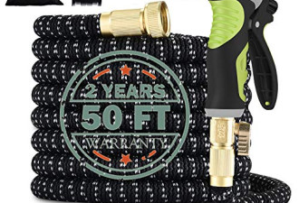 150FT长，带9个功能喷嘴，耐用防漏轻型花园水管