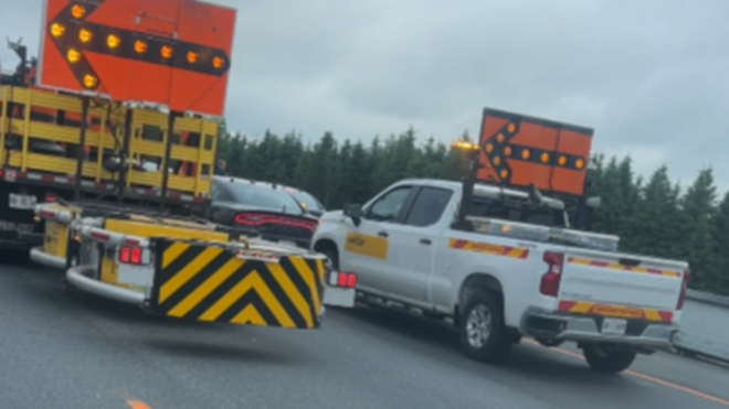 Lanes are closed on Highway 400 due to an early-morning traffic collision. May 28, 2024 (Source: Mike Horning)