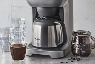 7.9折，Breville 研磨控制滴滤式咖啡机，银色，中号，不锈钢