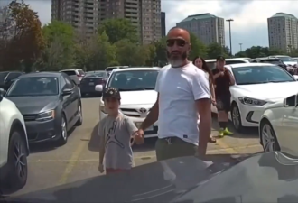 【视频】安省停车场又遇家族式霸车位 叫嚣司机：你撞我呀！