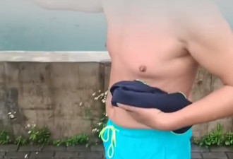 亮出身份吓死你！退休教授饮用水库游泳口出狂言