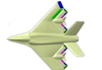 中国第6代“变形战机”顺利试飞 (示意图）