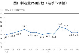 中国统计局6月数据公布：经济保持扩张