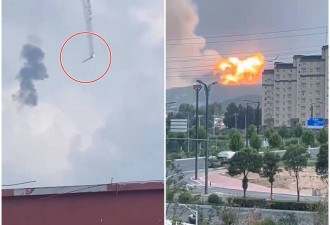 中国接连射火箭出包 坠毁市区附近爆炸冒火光