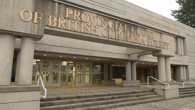 Surrey provincial court is seen on Friday, Feb. 3, 2023. (CTV)