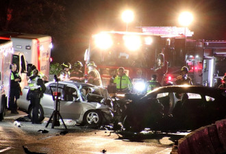 4名留学生加拿大高速公路遭遇惨烈事故 迎头撞烂：两死多伤