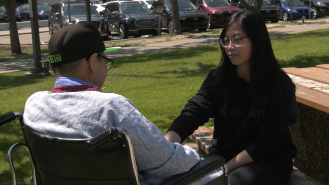 CiCi Nguyen (right) said she lost hope in Alberta's health-care system after her husband was left to wait months to see an oncologist after being diagnosed with Stage 4 cancer in May, 2024. (Brandon Lynch/CTV News Edmonton)