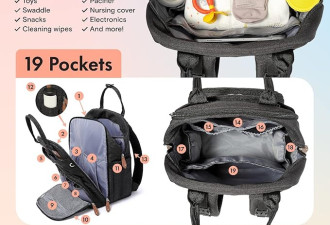 7.5 折 , 尿布袋背包带便携式换尿布垫、奶嘴盒和婴儿车带
