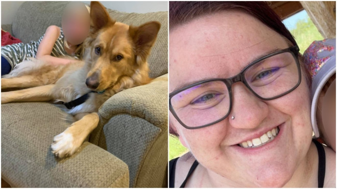 Lucky the dog (left) and Kaitlyn Rose Folkins (right). (Photos obtained by CTV News) 
