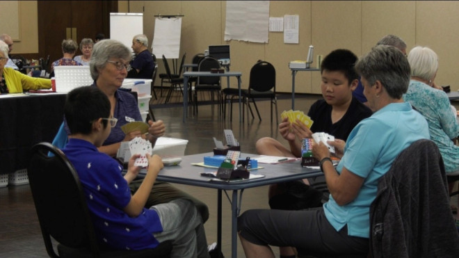 Players from different generations are sharing their love of the popular card game bridge. (Stefanie Davis/CTV News)