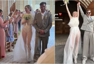 新娘穿“透视白纱”下身泄出白色三角 网轰“史上最糟糕婚纱”