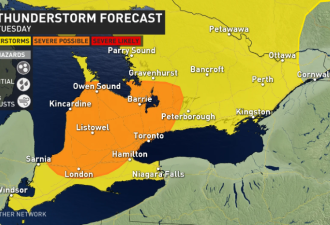 多伦多今日再迎强雷暴！降雨超50mm：恐洪水爆发！准备应急包！