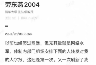 不同流合污就被搞臭 劳东燕最新发声