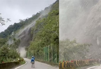 末日场景！ 大雨狂炸高雄 “山崩巨石3秒断路”