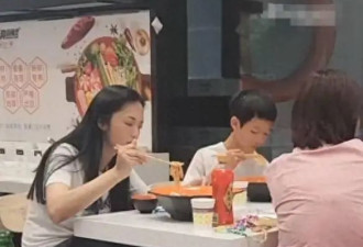 姚晨带娃吃麻辣烫，11岁儿子小土豆高瘦身材成亮点，网友：太接地气了