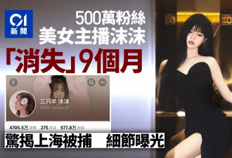 美女主播沫沫“消失”9个月 知情人士揭上海被捕细节