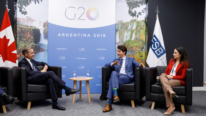 PM Trudeau meets with Mark Carney at the G20 in Argentina